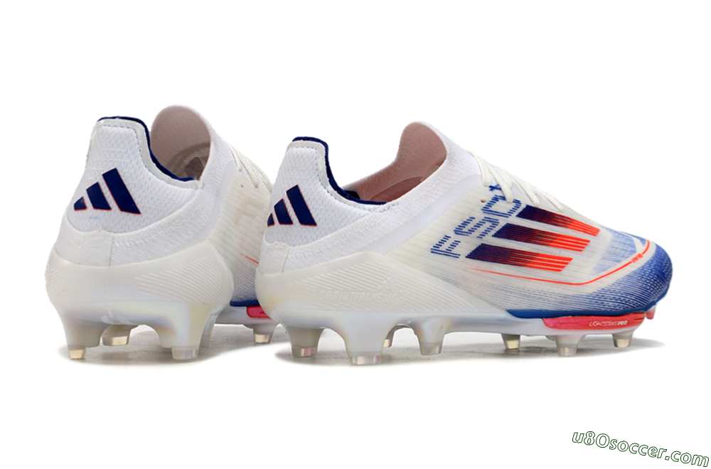 Adidas F50+ Lightstrike Pro FG Firm Ground Soccer Cleats - Cloud White/Solar Red/Lucid Blue 6