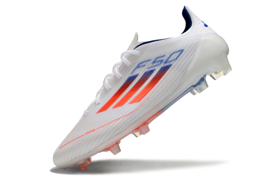 Adidas F50 Elite FG Firm Ground Soccer Cleats - White/Red/Blue