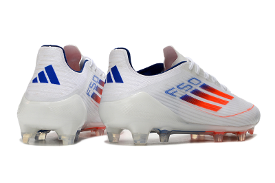 Adidas F50 Elite FG Firm Ground Soccer Cleats - White/Red/Blue