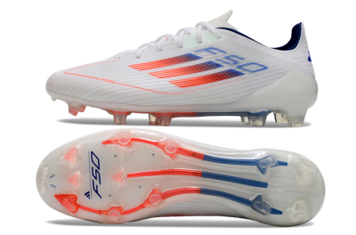 Adidas F50 Elite FG Firm Ground Soccer Cleats - White/Red/Blue
