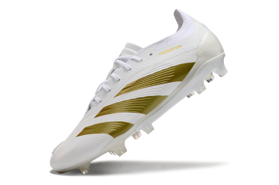 Adidas Predator Elite 24 FG Firm Ground Soccer Cleats - Beige/White/Gold
