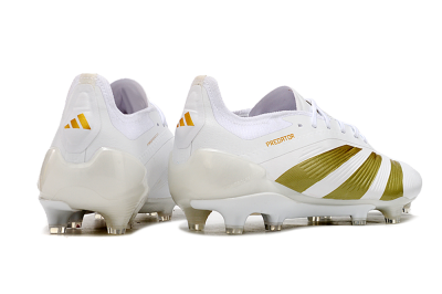Adidas Predator Elite 24 FG Firm Ground Soccer Cleats - Beige/White/Gold