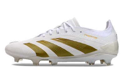 Adidas Predator Elite 24 FG Firm Ground Soccer Cleats - Beige/White/Gold