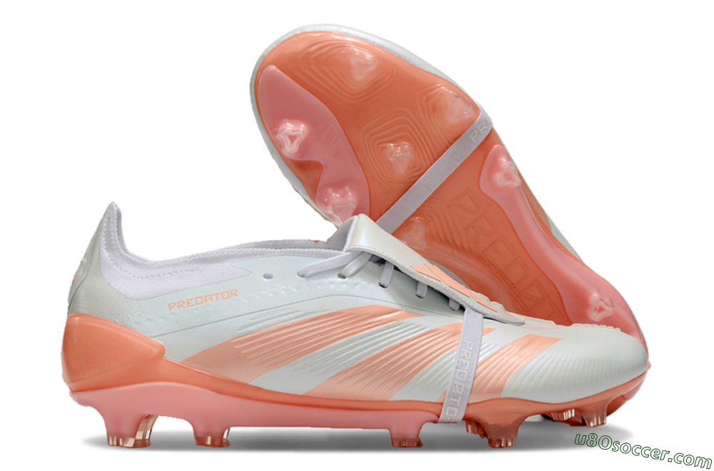 Adidas Predator Elite Foldover Tongue FG Firm Ground Soccer Cleats - Beige/white/Orange 1