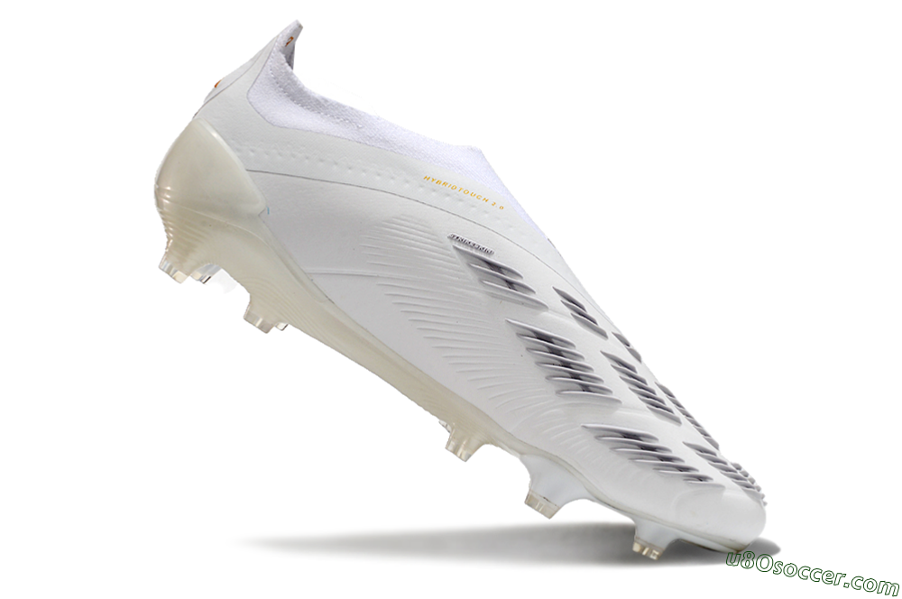 Adidas Predator Elite Laceless FG Firm Ground Soccer Cleats - Beige/White/Gold 4