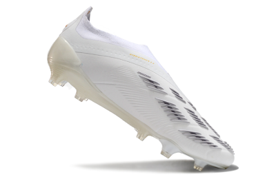 Adidas Predator Elite Laceless FG Firm Ground Soccer Cleats - Beige/White/Gold