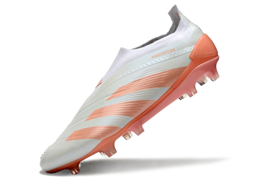 Adidas Predator Elite Laceless FG Firm Ground Soccer Cleats - Beige/white/Orange