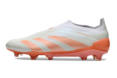 Adidas Predator Elite Laceless FG Firm Ground Soccer Cleats - Beige/white/Orange