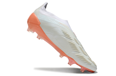 Adidas Predator Elite Laceless FG Firm Ground Soccer Cleats - Beige/white/Orange