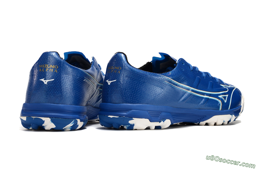 Mizuno Monarcida Alpha TF Artificial Turf Soccer Shoes - Blue/White/Yellow 6