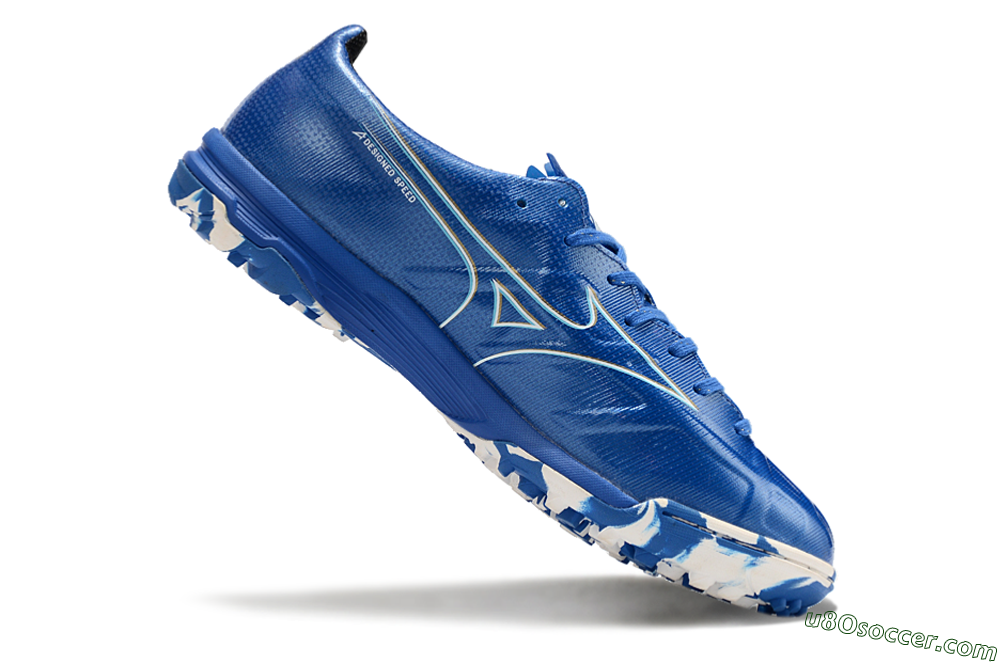 Mizuno Monarcida Alpha TF Artificial Turf Soccer Shoes - Blue/White/Yellow 4