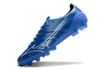 Mizuno Monarcida Alpha FG Firm Ground Soccer Cleats - Blue/White/Yellow