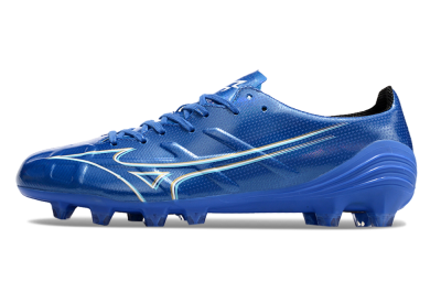 Mizuno Monarcida Alpha FG Firm Ground Soccer Cleats - Blue/White/Yellow
