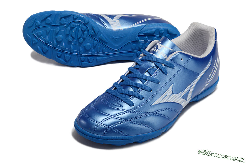 Mizuno Monarcida Neo TF Artificial Turf Soccer Shoes - Blue/White 3