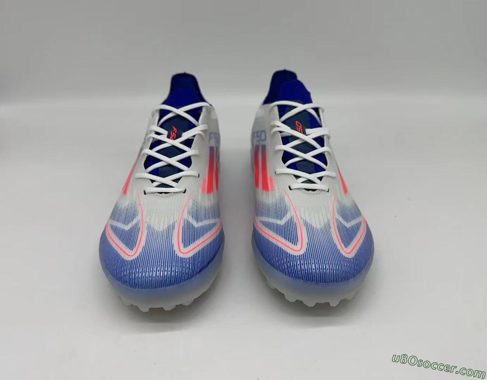 Adidas F50 Pro TF Artificial Turf Soccer Shoes - Blue/Red/Beige
