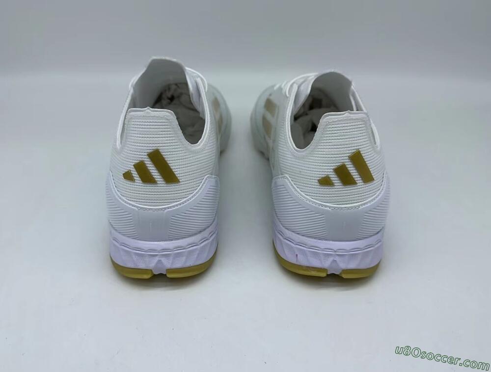 Adidas F50 Elite TF Artificial Turf Soccer Shoes - White/Gold