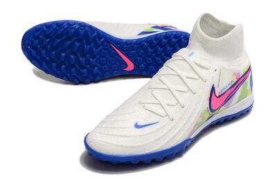Nike Phantom Luna Elite TF Artificial Turf Soccer Shoes - White/Pink/Blue