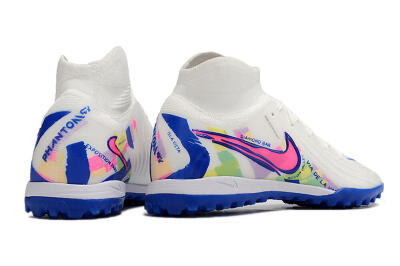 Nike Phantom Luna Elite TF Artificial Turf Soccer Shoes - White/Pink/Blue