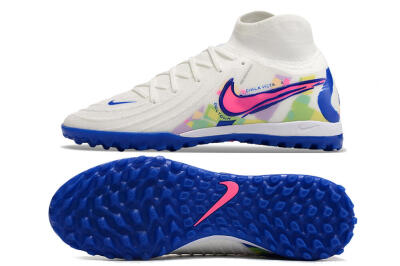 Nike Phantom Luna Elite TF Artificial Turf Soccer Shoes - White/Pink/Blue