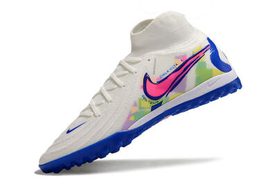 Nike Phantom Luna Elite TF Artificial Turf Soccer Shoes - White/Pink/Blue