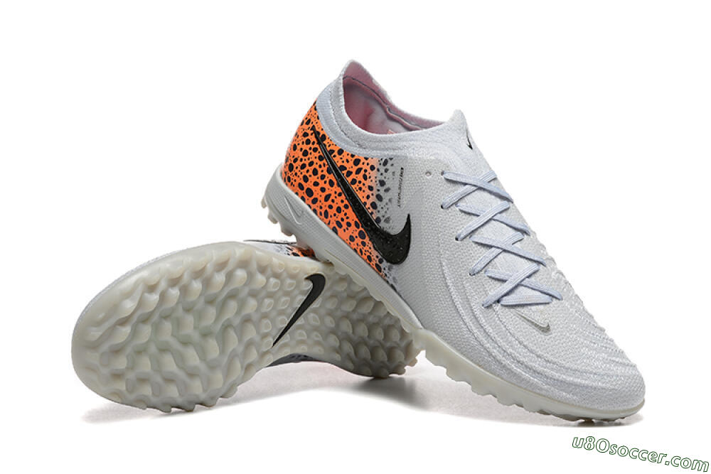 Nike Phantom GX 2 Elite TF Artificial Turf Soccer Shoes - Grey/Black/Leopard 4
