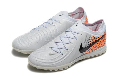 Nike Phantom GX 2 Elite TF Artificial Turf Soccer Shoes - Grey/Black/Leopard
