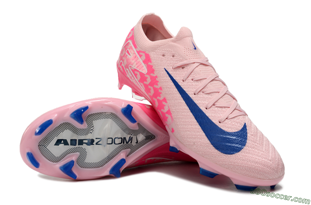 Nike Air Zoom Mercurial Vapor 16 Elite FG Firm Ground Soccer Cleats - Pink/White/Blue 3