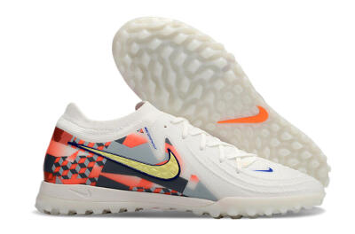 Nike Phantom GX 2 Elite TF Artificial Turf Soccer Shoes - White/Yellow/Pink