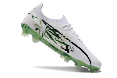 Puma Ultra Ultimate FG Firm Ground Soccer Cleats - White/Black/Green