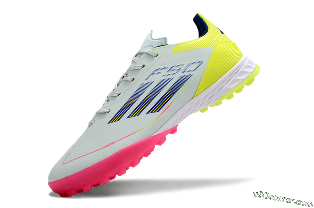 Adidas F50 Pro TF Artificial Turf Soccer Shoes - Almost Blue/Semi Lucid Blue/Semi Solar Yellow 5