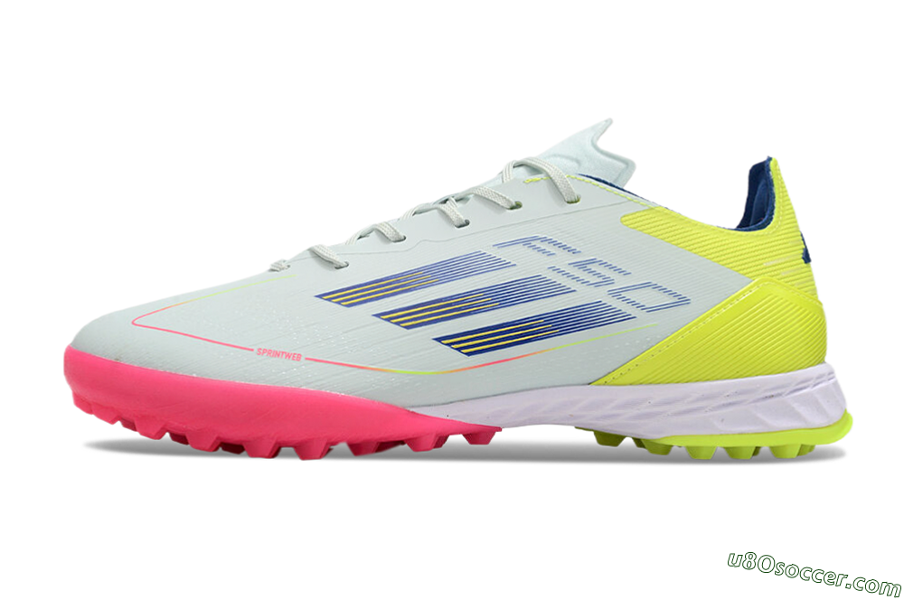 Adidas F50 Pro TF Artificial Turf Soccer Shoes - Almost Blue/Semi Lucid Blue/Semi Solar Yellow 2