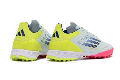 Adidas F50 Pro TF Artificial Turf Soccer Shoes - Almost Blue/Semi Lucid Blue/Semi Solar Yellow