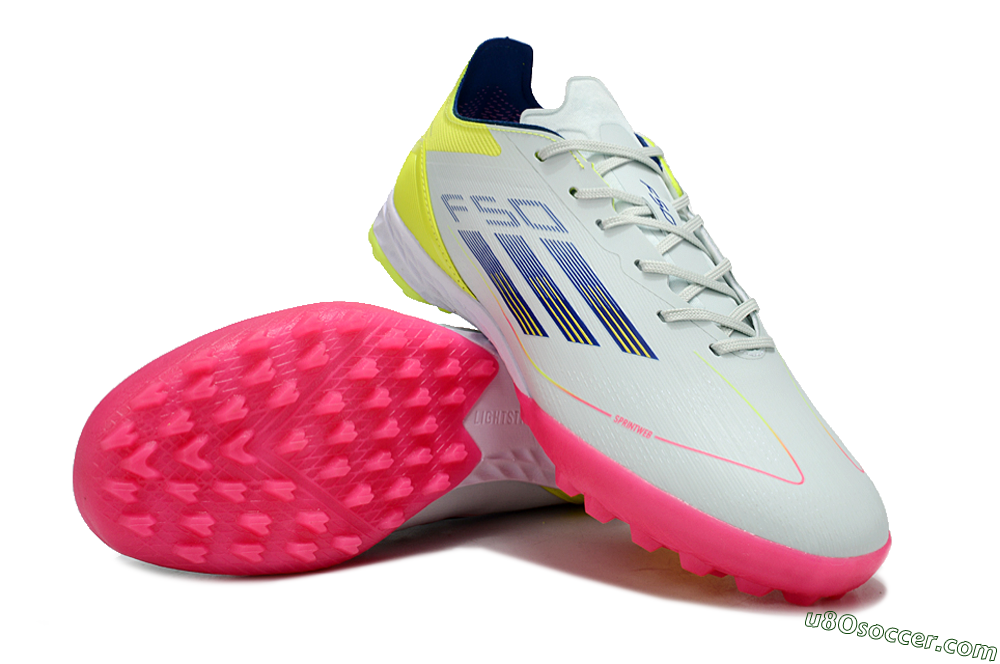 Adidas F50 Pro TF Artificial Turf Soccer Shoes - Almost Blue/Semi Lucid Blue/Semi Solar Yellow 3