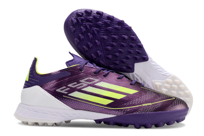 Adidas F50 Pro TF Artificial Turf Soccer Shoes - Purple/Cloud White/Lucid Lemon