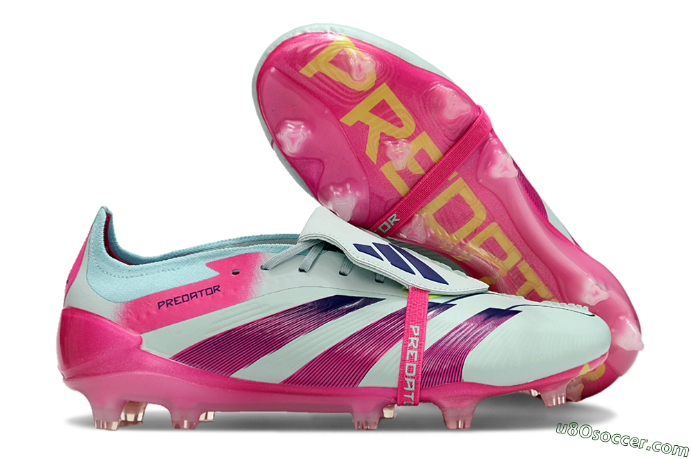 Adidas Predator Elite Foldover Tongue FG Firm Ground Soccer Cleats - Blue/Purple/Pink 1