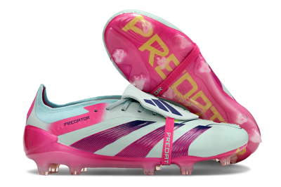 Adidas Predator Elite Foldover Tongue FG Firm Ground Soccer Cleats - Blue/Purple/Pink