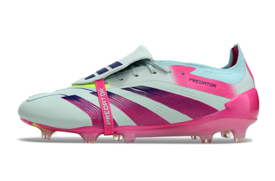 Adidas Predator Elite Foldover Tongue FG Firm Ground Soccer Cleats - Blue/Purple/Pink