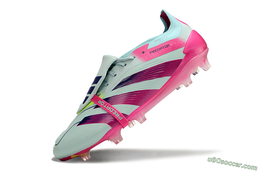 Adidas Predator Elite Foldover Tongue FG Firm Ground Soccer Cleats - Blue/Purple/Pink 5