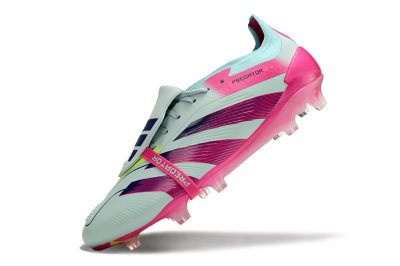 Adidas Predator Elite Foldover Tongue FG Firm Ground Soccer Cleats - Blue/Purple/Pink