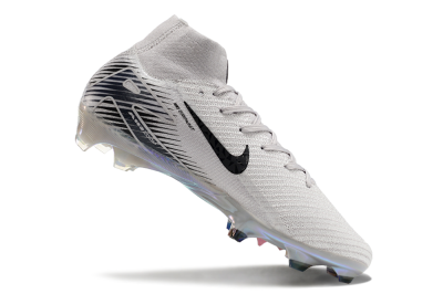Nike Air Zoom Mercurial Superfly 10 Elite FG Firm Ground Soccer Cleats - Grey/Black/Gold