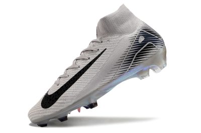 Nike Air Zoom Mercurial Superfly 10 Elite FG Firm Ground Soccer Cleats - Grey/Black/Gold