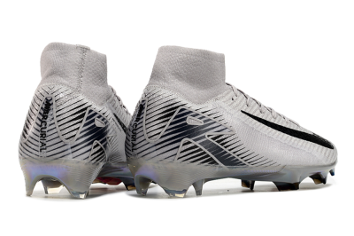 Nike Air Zoom Mercurial Superfly 10 Elite FG Firm Ground Soccer Cleats - Grey/Black/Gold