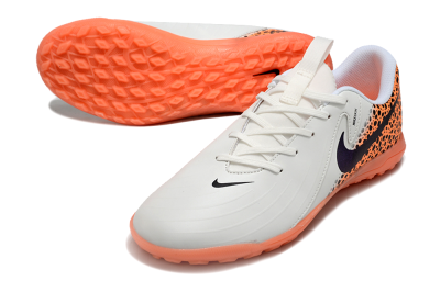 Nike Jr. Phantom GX 2 Academy TF Artificial Turf Soccer Shoes - White/Black/Leopard