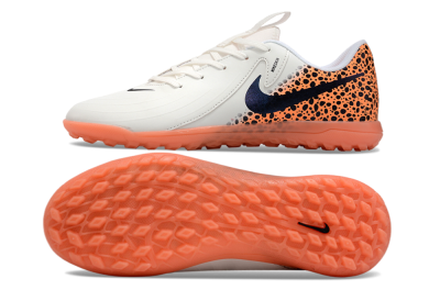 Nike Jr. Phantom GX 2 Academy TF Artificial Turf Soccer Shoes - White/Black/Leopard