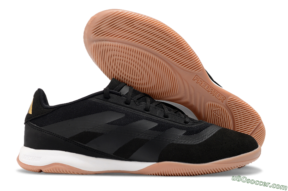 Adidas Predator Elite 24 IC Indoor & Futsal Soccer Shoes - Black/White/Brown 1