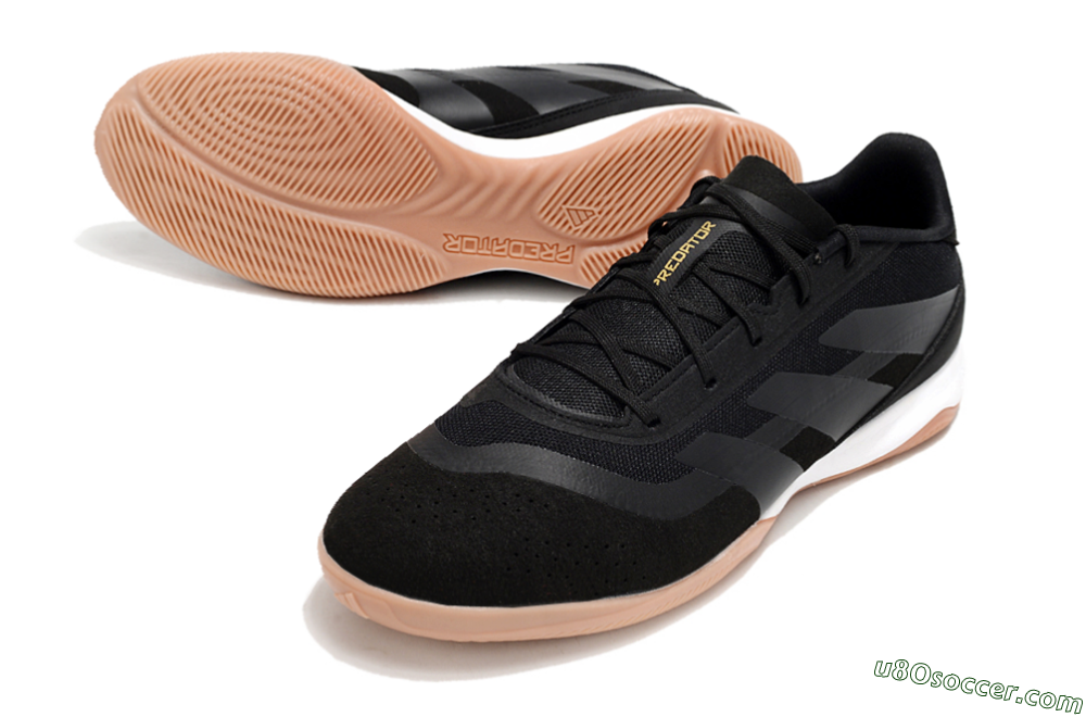 Adidas Predator Elite 24 IC Indoor & Futsal Soccer Shoes - Black/White/Brown 3