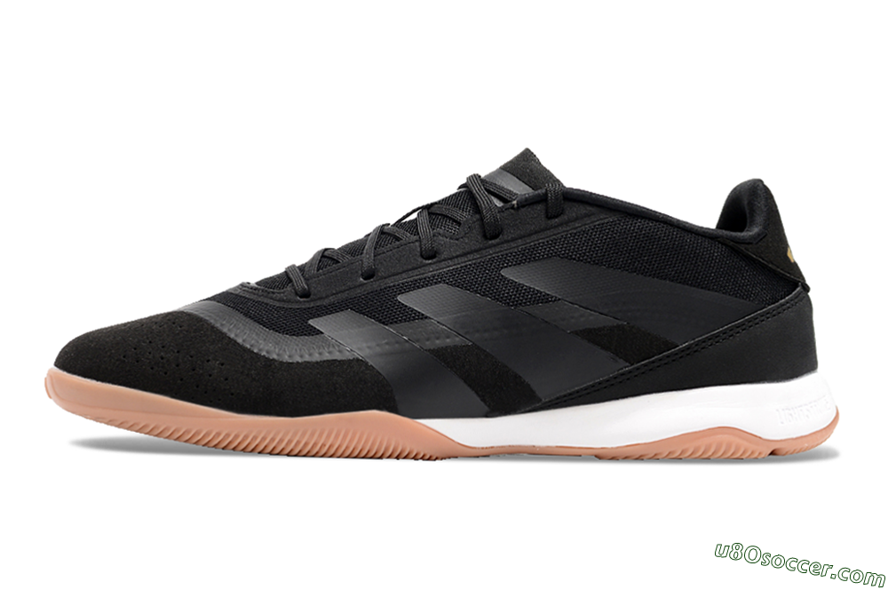 Adidas Predator Elite 24 IC Indoor & Futsal Soccer Shoes - Black/White/Brown 2