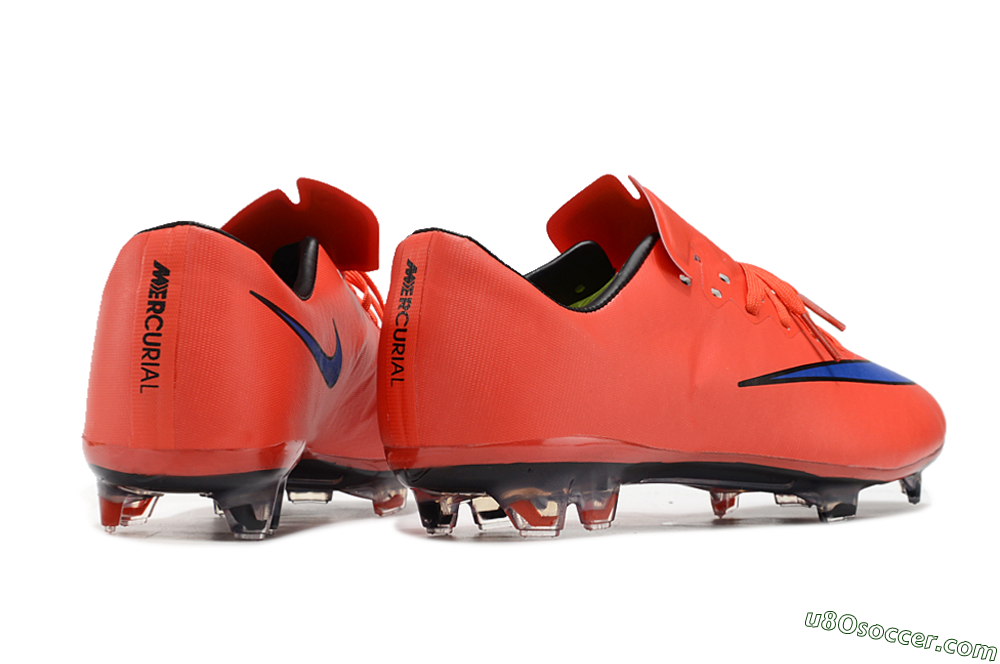 Nike Mercurial Vapor 10 FG Firm Ground Soccer Cleats - Red/Blue/Black 6