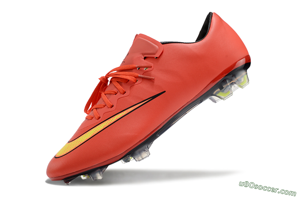 Nike Mercurial Vapor 10 FG Firm Ground Soccer Cleats - Red/Yellow/Black 5