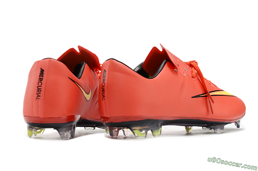 Nike Mercurial Vapor 10 FG Firm Ground Soccer Cleats - Red/Yellow/Black 6